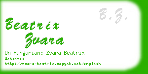 beatrix zvara business card